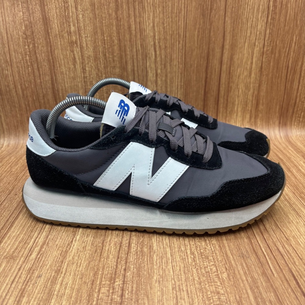 New Balance 237‎ Sneakers Mens 9 Grey Black MS237GA Low Top Retro Running Shoes